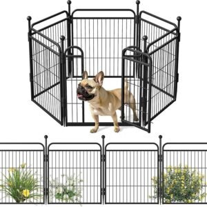 Gardner Pet Dog Fence Indoor And Outdoor Small And Medium Dog Foldable With Gravity Automatic Lock Pet Activity Fence