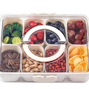 Split Service Tray With 8 Compartments For Snack Boxes
