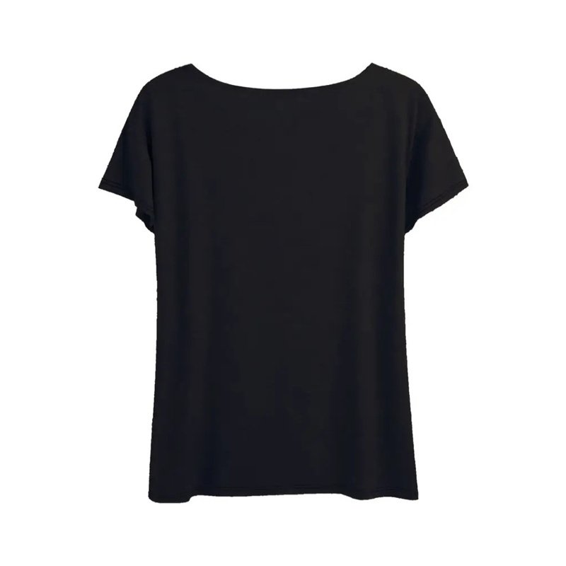 Women's Letter Print Round Neck T-Shirt Casual Short Sleeve Tee - Image 3