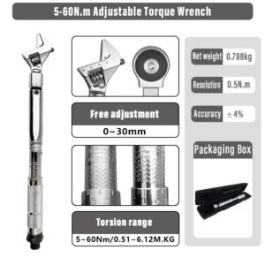 Convertible Head Torque Wrench, Model SN-2060K