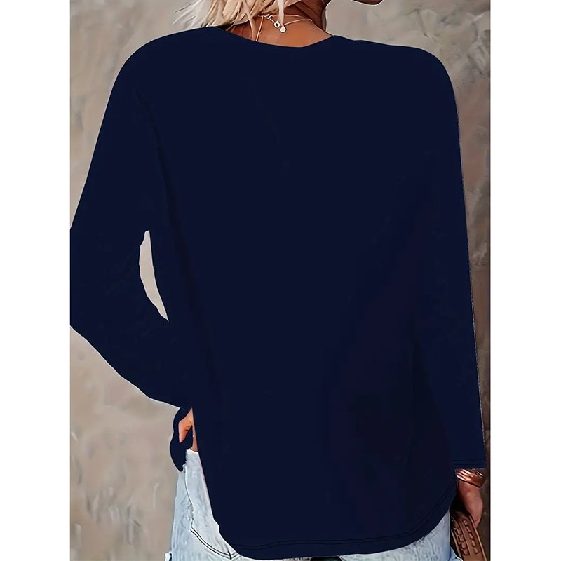 Women Butterfly Print Long Sleeve Shirts Faith-Hope-Love Graphic Tops Casual Loose Fit - Image 3