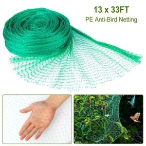 13 X 33ft Garden Netting Heavy Duty PE Anti Bird Netting Plants Fruits Tree Vegetables Protection Netting Net