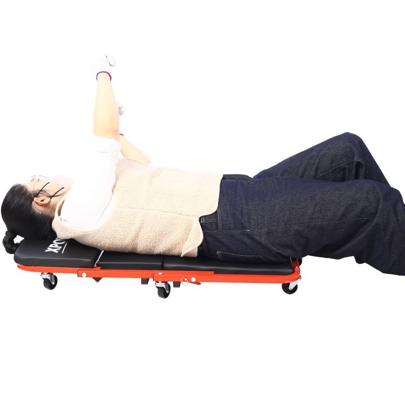 Mechanic Crawler, Garage Gift, 36inch Z-crawler Seat, 2-in-1 Mechanic Gift, 300 Lb Capacity, Low Profile Crawler With 6 Wheels, Garage, Father's Day Tool Gift Shop, Red - Image 4