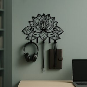 1pc Metal Wall-Mounted Coat Rack,Modern Decorative Hooks For Jackets,Hats & Bags