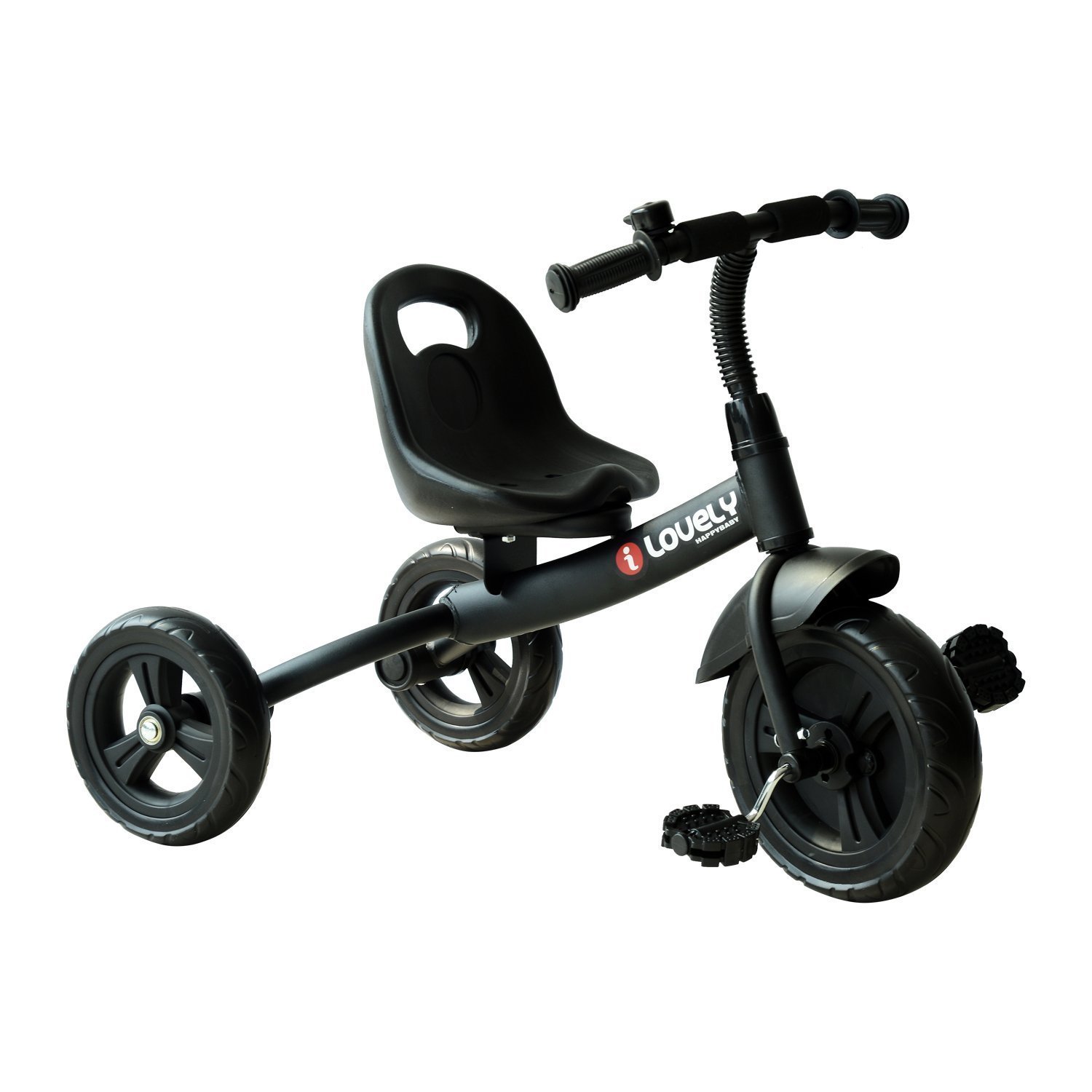 3-Wheel Indoor Outdoor Toddler Tricycle With Bell For Recreation Ride-On Black Com - Image 2