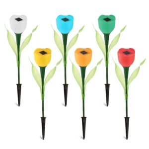 6 Solar Garden Tulip Lights