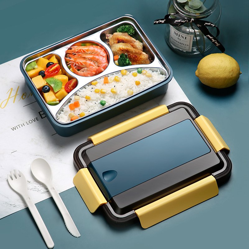 Stainless Steel Bento Box 920ml-Blue 7370 - Image 3