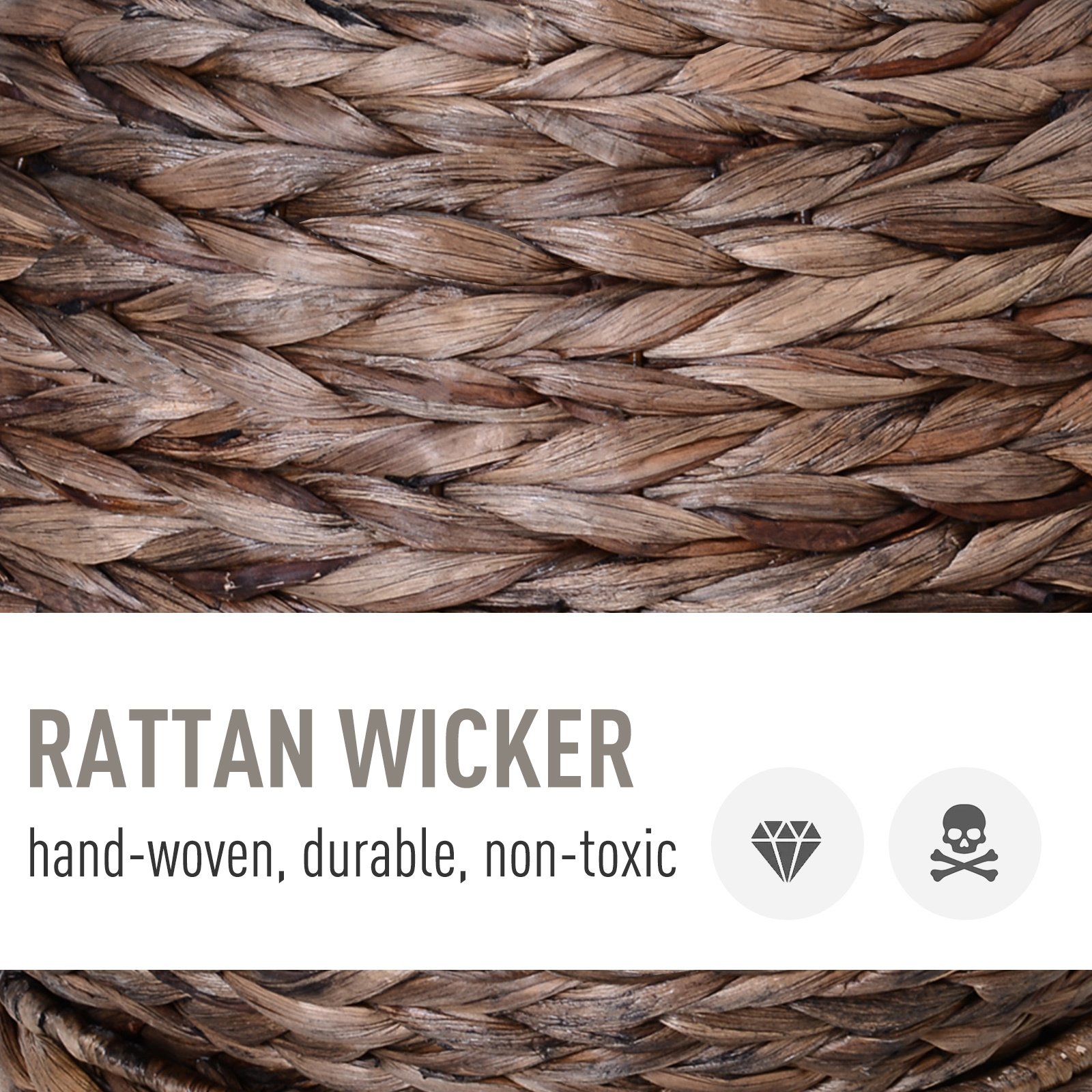 Handmade Wicker Elevated Cat Bed With Cushion Dark Brown For Kittens - Image 8