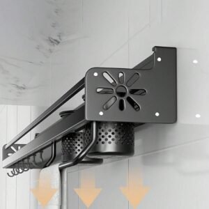 Wall-mounted Space-saving Kitchen Shelf, Non-penetrating Kitchen Wall-mounted Multi-functional Household Storage Rack