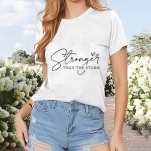 Women's Round Neck Short Sleeve T-Shirt Summer Casual Top With English Letter Print