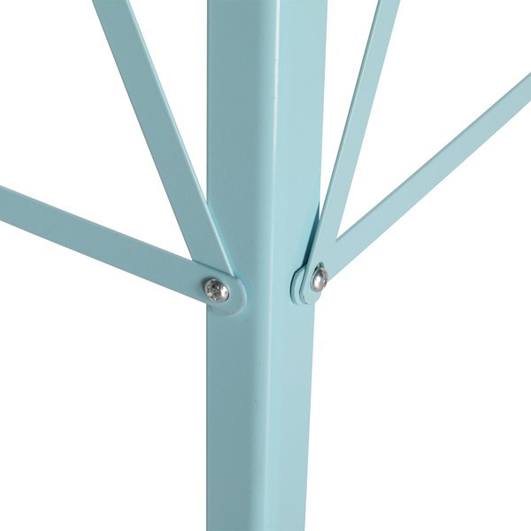 8ft Light Blue Ribbon Wind Vane, 4-pod Standing Iron Windmill - Image 5