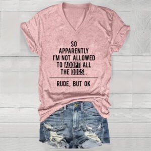 Women's V-Neck Letter Print T-Shirt - Comfortable Casual Summer Top