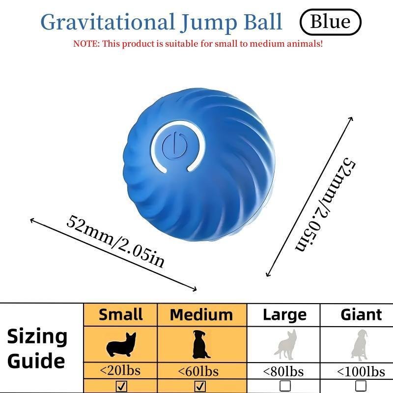 Blue And Orange Pet Bouncing Ball Fun Pet Bouncing Ball For Cats And Dogs - Image 2