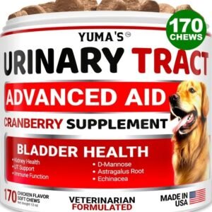 Dog UTI Treatment 170 Treats Cranberry Supplement For Dogs Bladder Control For Dogs