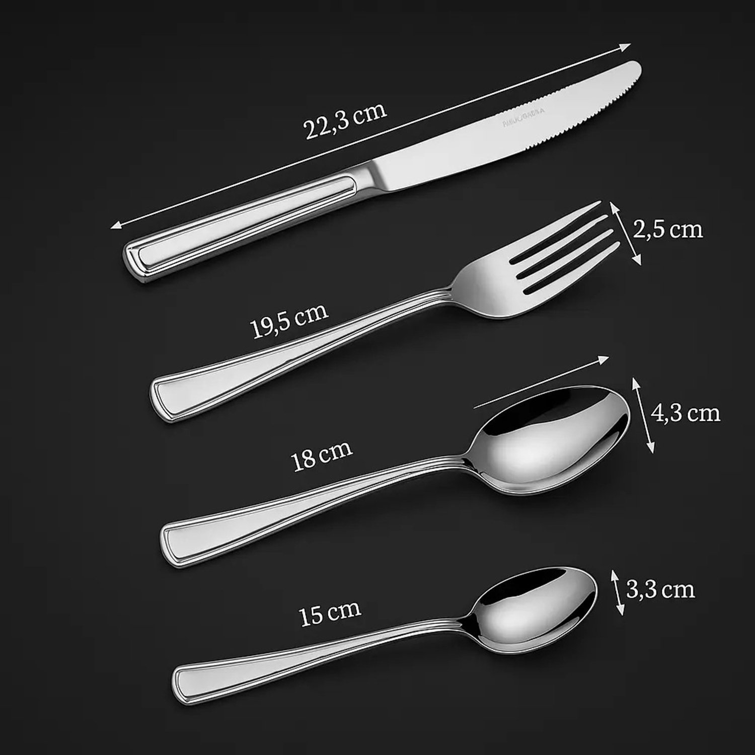 16-Piece Luxury Premium Silverware Dinnerware Tableware Set For Home - Stainless Steel Flatware Service For 4 With Forks, Knives, Spoons, And Teaspoons - Durable, Elegant, And Rust-Resistant Cutlery F - Image 5