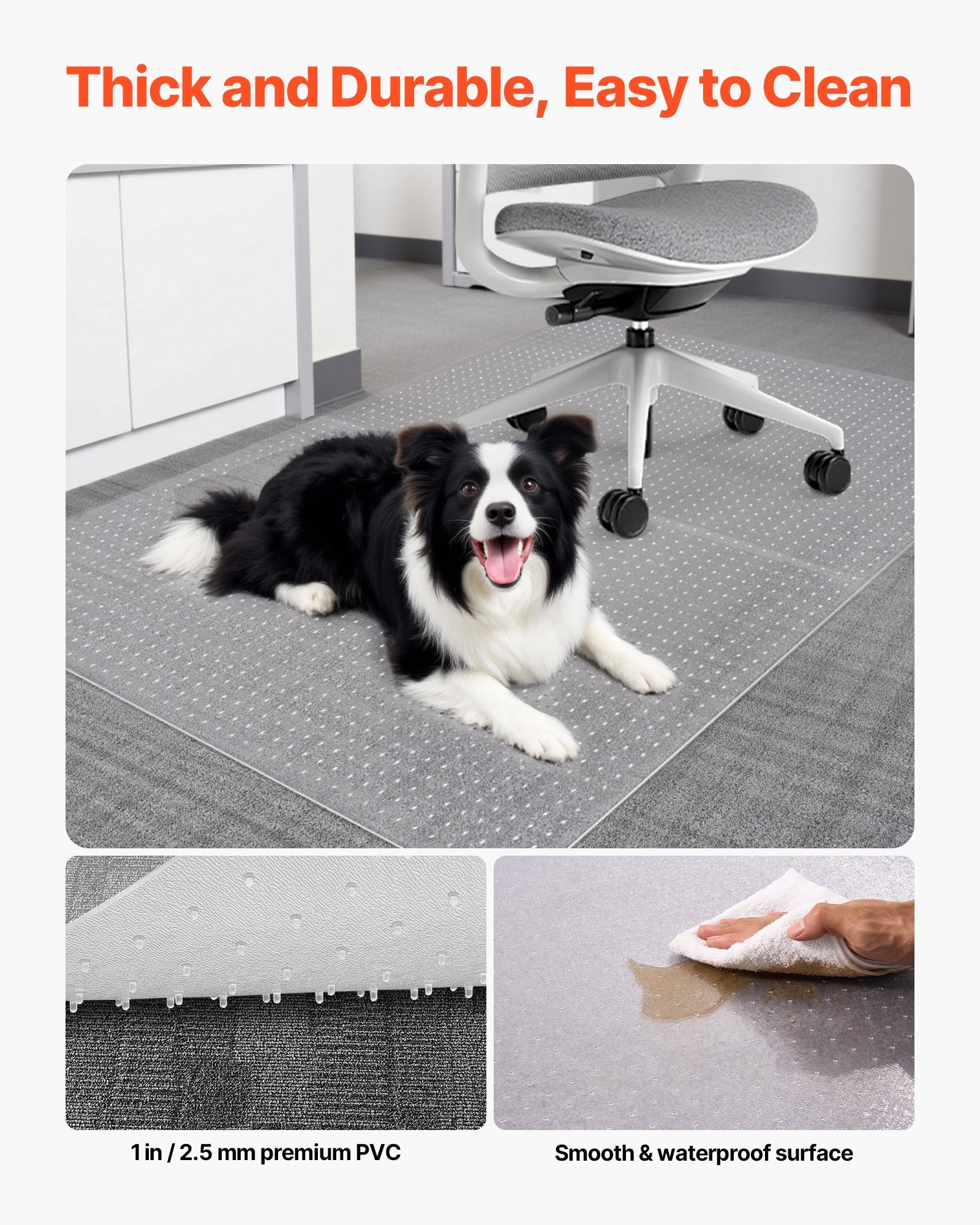 Chair Mat 60 X 46-inch Office Chair Mat For Low Pile Carpeted Floors - Image 5