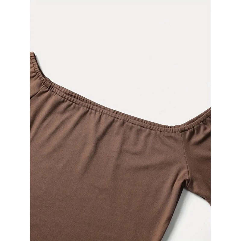 Women's Western Cowgirl Off-Shoulder Fringe Top, Sexy Slim Fitted Long Sleeve Tassel Blouse - Image 6