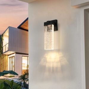 Outdoor Waterproof Transparent LED Crystal Wall Light Supports Many Types Of Bulb-2 Packs Unavailable Platforms- Temu