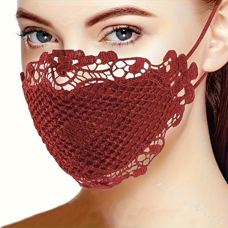 6PCS Sexy Lace Face Mask For Women- Adjustable Ear Loops- Cute, Sexy Washable And Reusable - Image 2