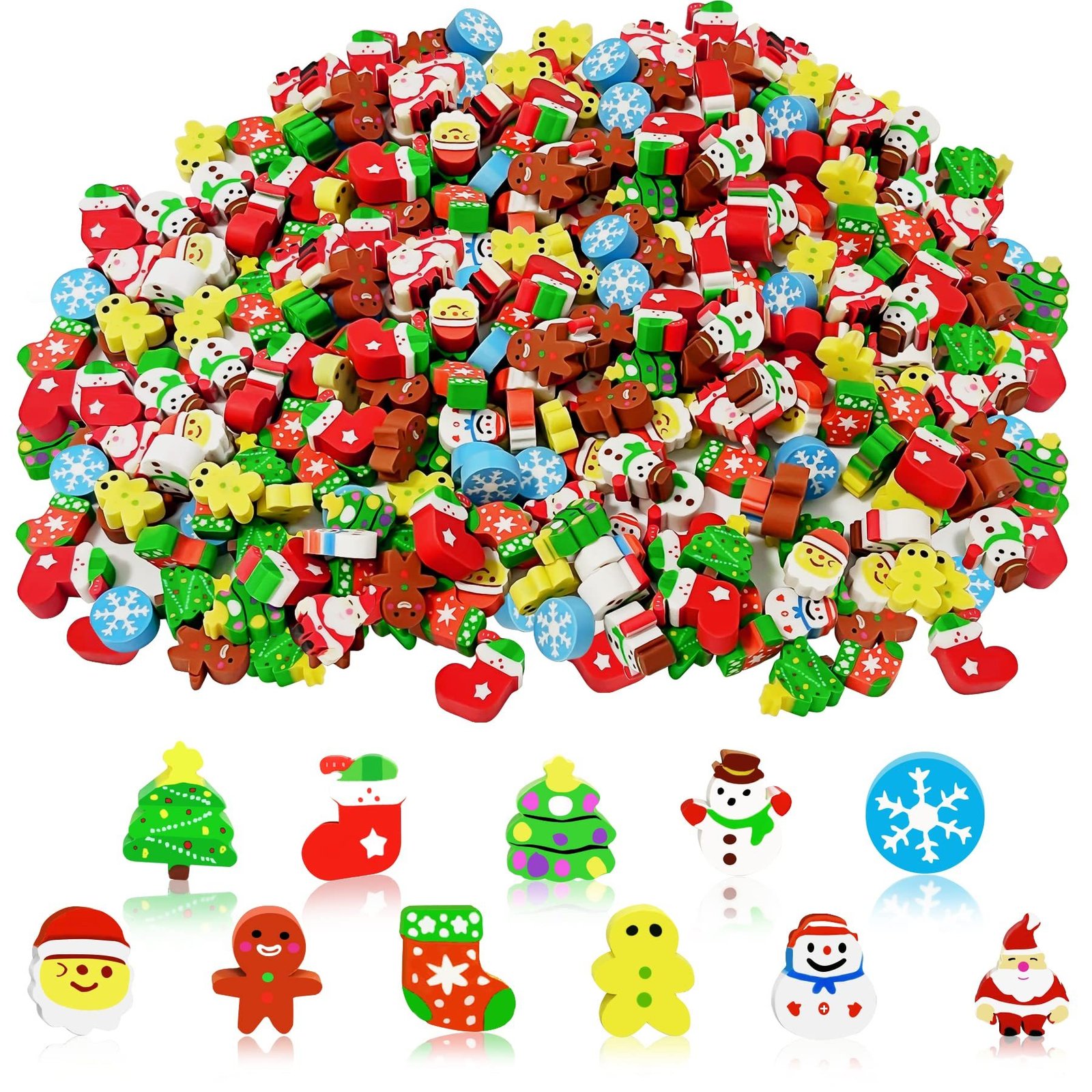 150 Pieces Of Children's Christmas Mini Erasers, Cute Little Animal Erasers-Ban On Selling On Amazon - Image 2