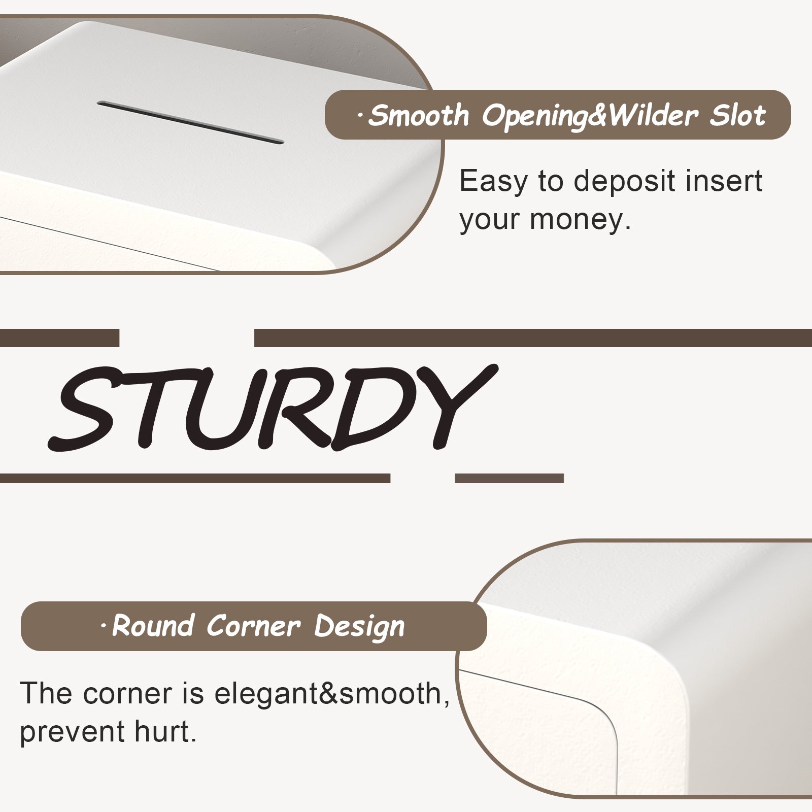 Secure Safe With Key And Password Money Home Safe, 0.23 Cubic Feet Small Safe, Mini Storage Cabinet, Suitable For Home Use, Can Store Money, Documents, And Valuable Items - Image 2