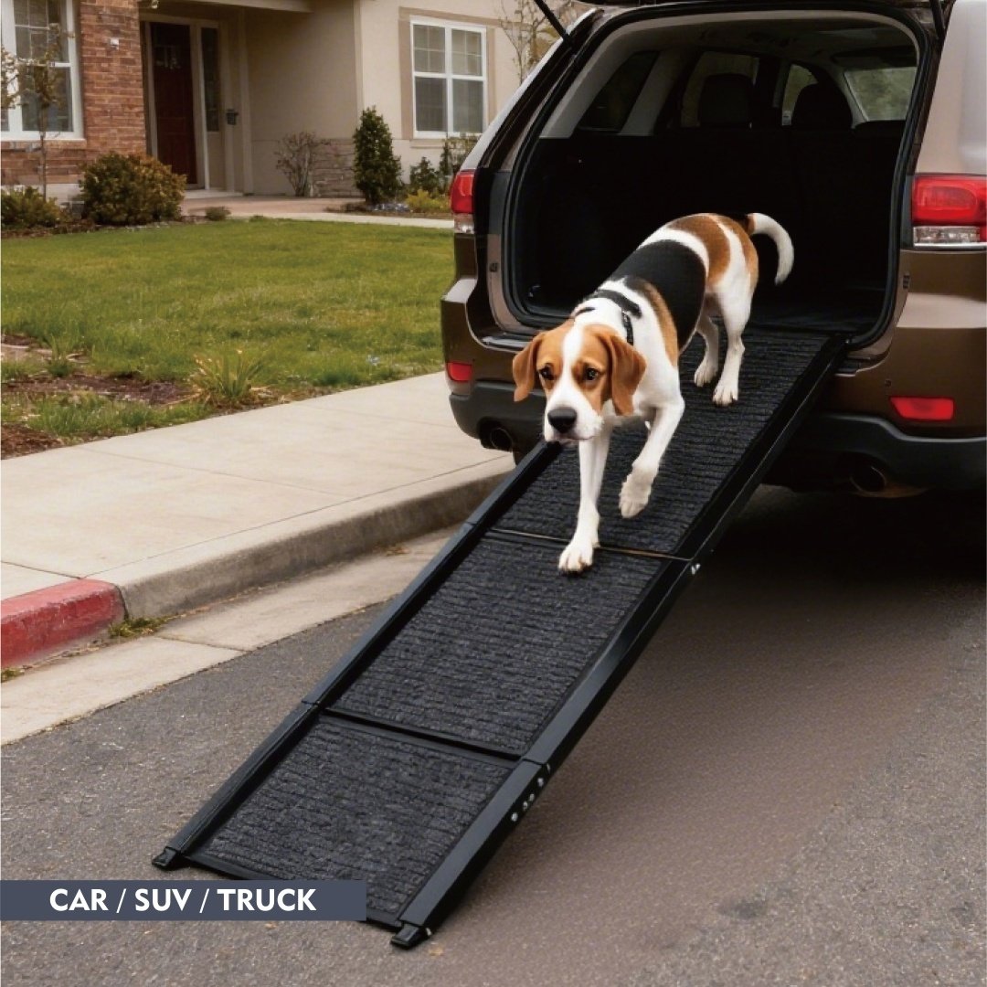 Dog Ramp For Car 65x17 Large Folding Pet Stair Ramps For Truck, SUV, With Non-Slip Surface, Up To 250LBS, Outdoor Dog Car Ramp For Medium Large Dogs, Portable Pet Steps - Image 10