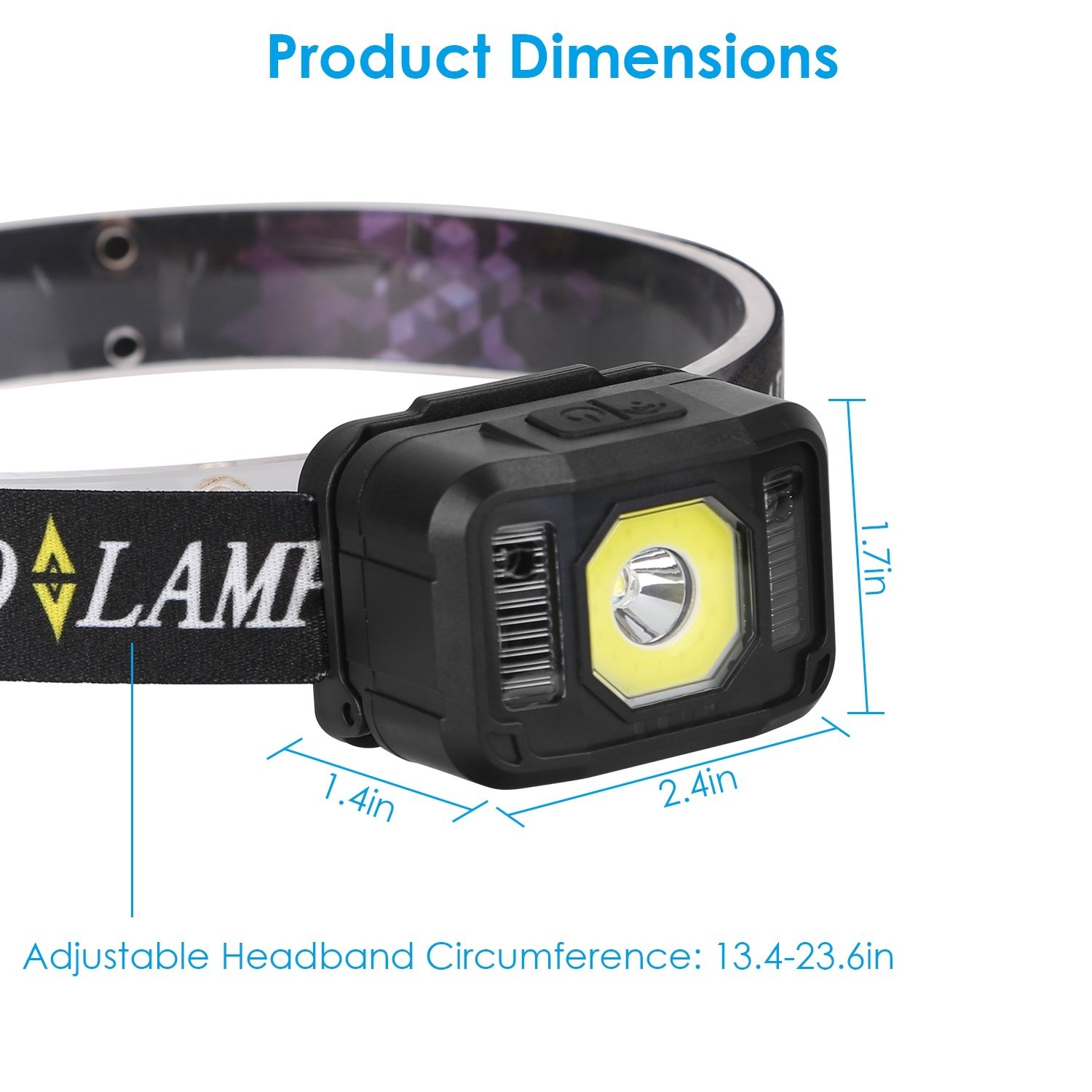 2Packs Rechargeable Motion Sensor Headlamp 6 Light Modes COB XPG Headlight Torch Flashlight For Fishing Running Camping Hiking - Image 5