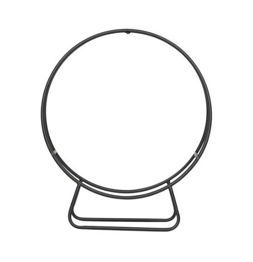 24 Inch Round Indoor Outdoor Wrought Iron Fireplace Wood Stand - Image 4