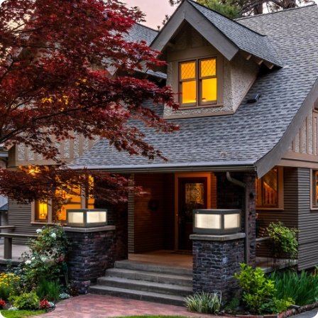 12 Black Solar Powered LED Post Cap Light, Modern Outdoor LED Fence Light For Pathways, Decks, And Patios 2-Pack - Image 2