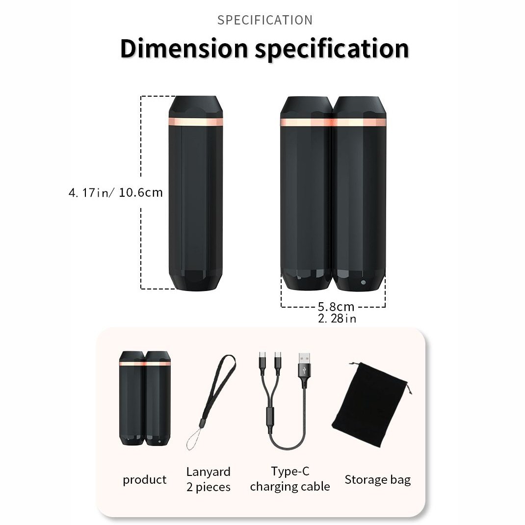 Heat For Camping Hiking Hunting Golf Heater Reusable Portable Pocket Heater With Split Magnetic And Flashlight Hand Warmers - Image 3
