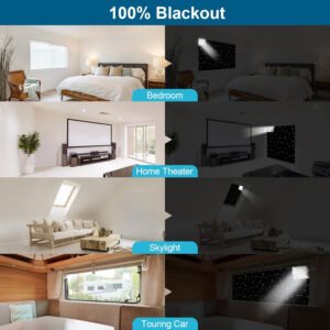 Blackout Curtains With Tools Star Pattern Blackout Shades Film