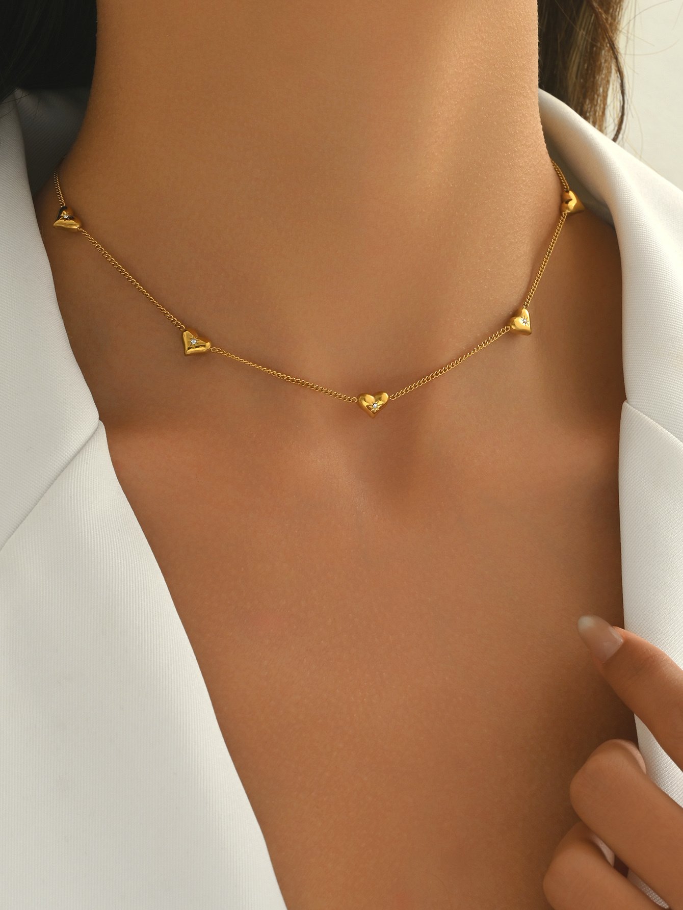 Modern Minimalist Heart Necklace - Image 3