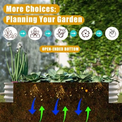 2Pcs 6x3x1ft Raised Garden Bed Kit, Galvanized Planter Raised Garden Beds For Outdoor For Vegetables,Flowers &Herbs, Heavy Duty, Rust-Resistant, Easy Assembly - Image 8