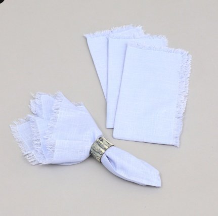 Premium Cotton Napkins Set Of 4-20x20 Inch, Classic Hemstitch Dinner Napkins - Image 2