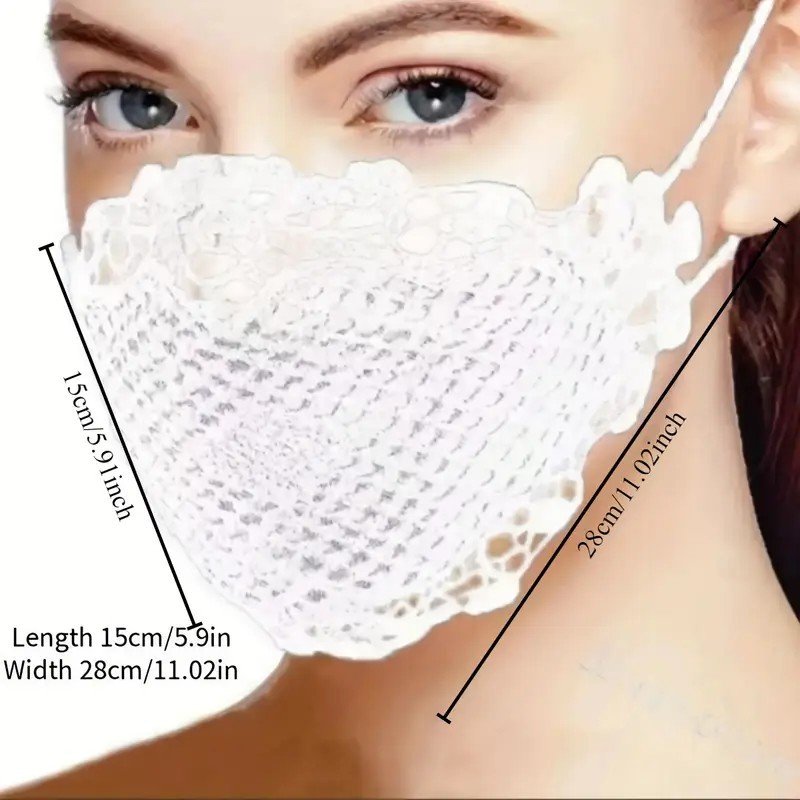 6PCS Sexy Lace Face Mask For Women- Adjustable Ear Loops- Cute, Sexy Washable And Reusable - Image 8