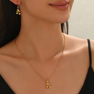 Cherry 18K Gold Plated Jewelry