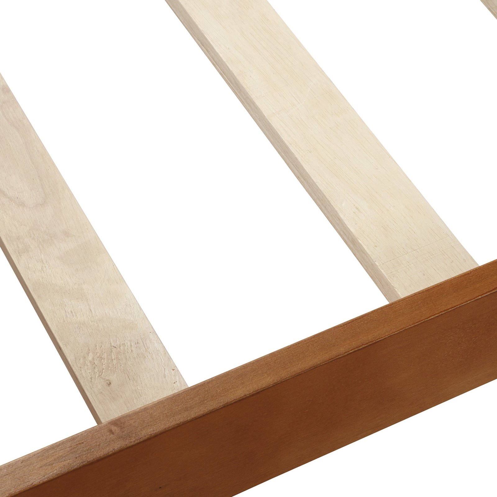 Wood Platform Twin Bed Frame, Sleigh Design With Headboard Footboard, Wood Slat - Image 5