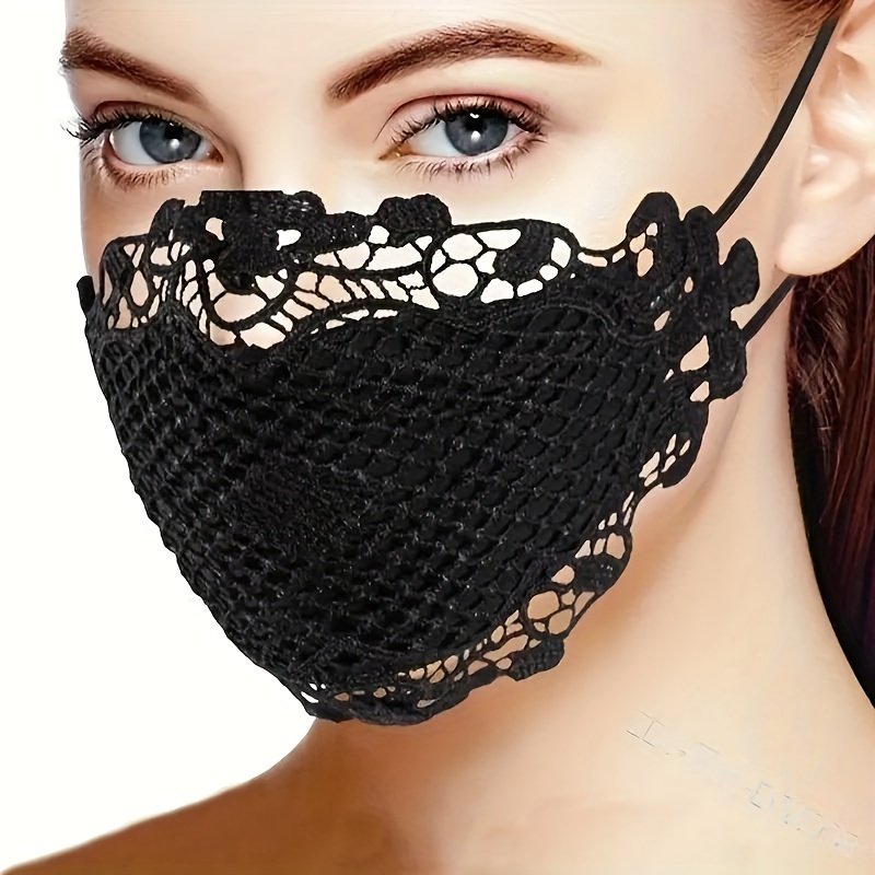 6PCS Sexy Lace Face Mask For Women- Adjustable Ear Loops- Cute, Sexy Washable And Reusable - Image 5