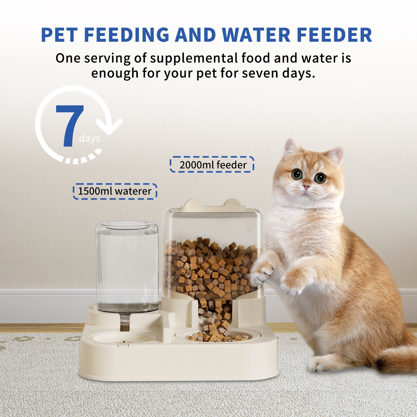 Transparent And Visible Pet Feeding And Drinking Dispenser, Automatically Refilling Food And Water, Caring For Every Moment, Allowing Owners To Travel Easily And Pets To Enjoy Worry Free Eating And Dr - Image 6