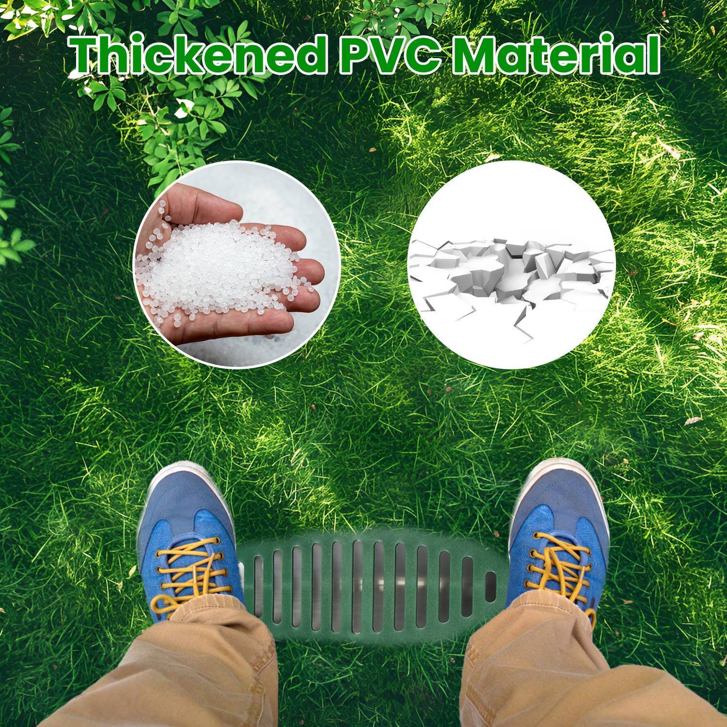 4Inch Green Angled Yard Drainage Pipe With Sloped Grate Yard Drain Emitter For Sump Discharge Downspout Extensions Inlet Outlet Yard Drain Compatible With 4Inch Connections - Image 6