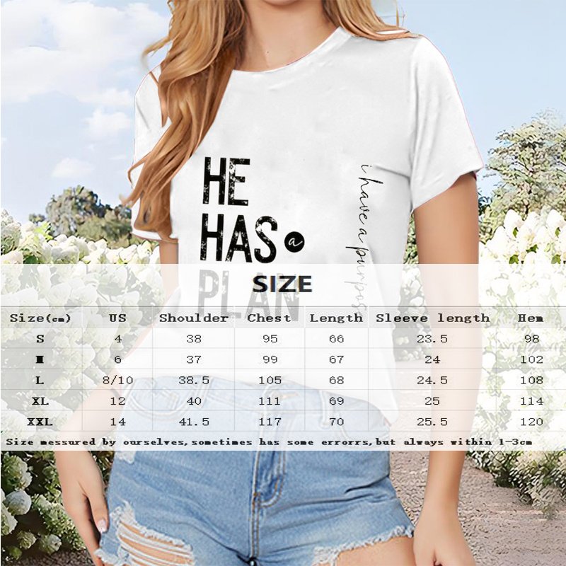 Women's Round Neck Short Sleeve T-Shirt With Letter Print, Casual Summer Top - Image 4