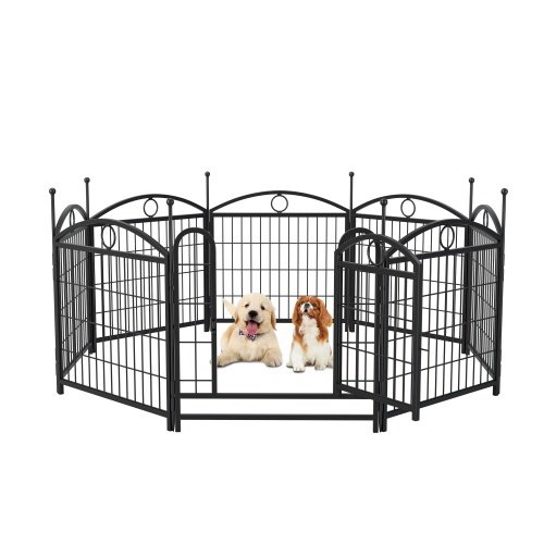 Dog Playpen Indoor 24 Inch 8 Panel Metal Dog Playpen - Image 8