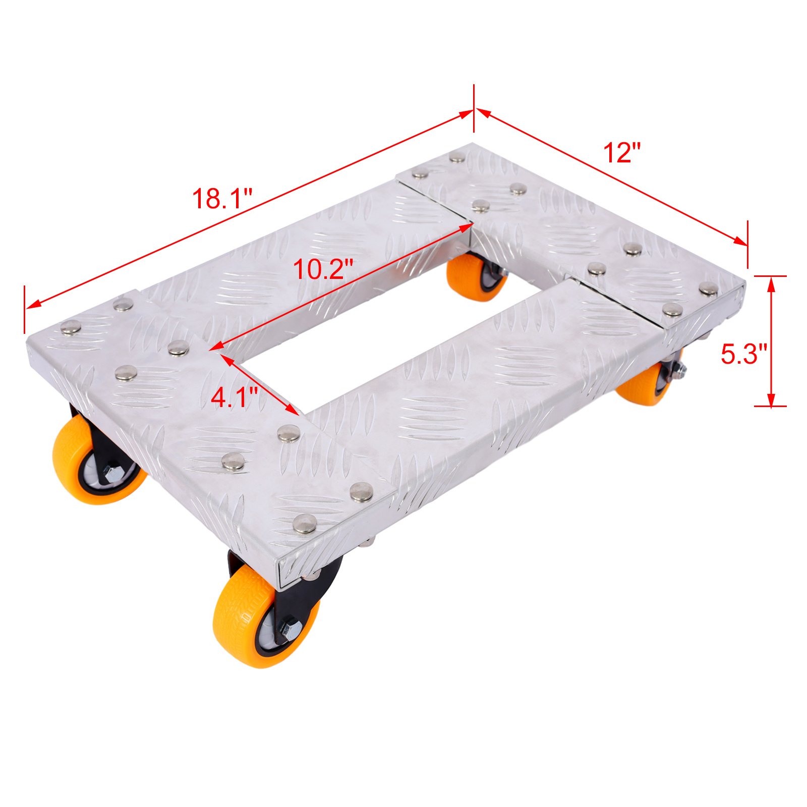 Transport Dolly With 3 Inch TPU Professional Casters With Brake Option - Image 3