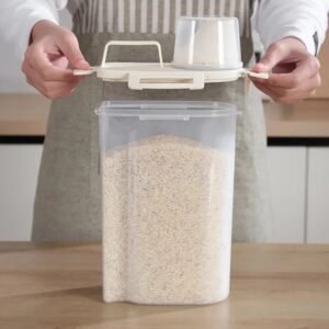 Sealed Food Storage Containers With Lids - Leak-proof And Moisture-proof Kitchen Storage Boxes, Suitable For Grains, Nuts, Flour And Rice - Made Of Durable PE Material