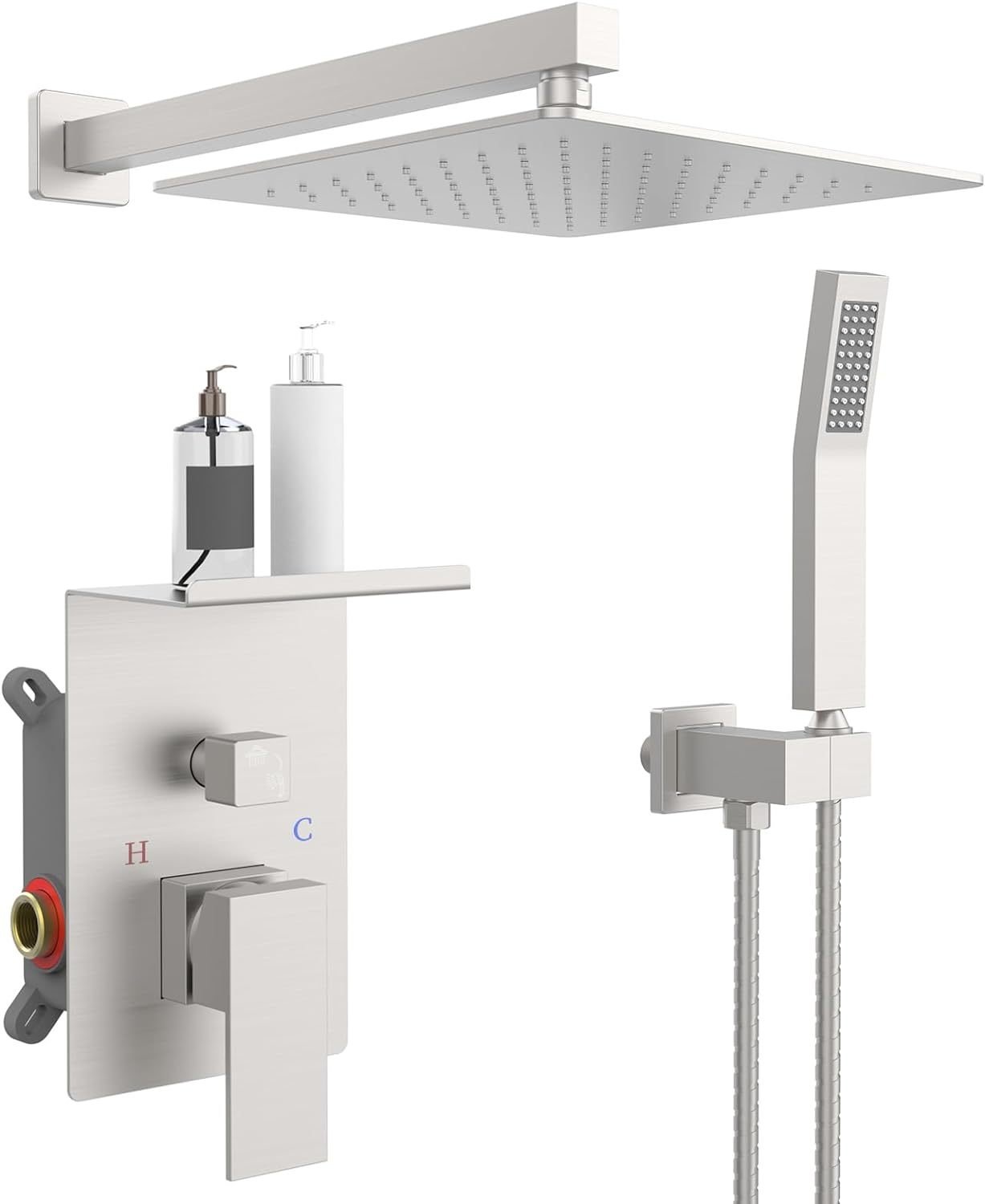 Rainwater Shower System With Storage Rack, Unable To Ship On Weekends - Image 5