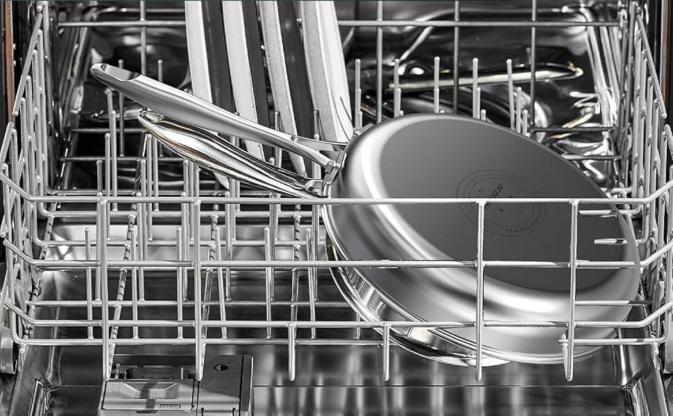 Titanium Alloy Stainless Steel 10-inch PFAS-Free PFOA-Free Non-Stick Pan Dishwasher-Safe Oven-Safe Suitable For All Stovetop Cookware - Image 4