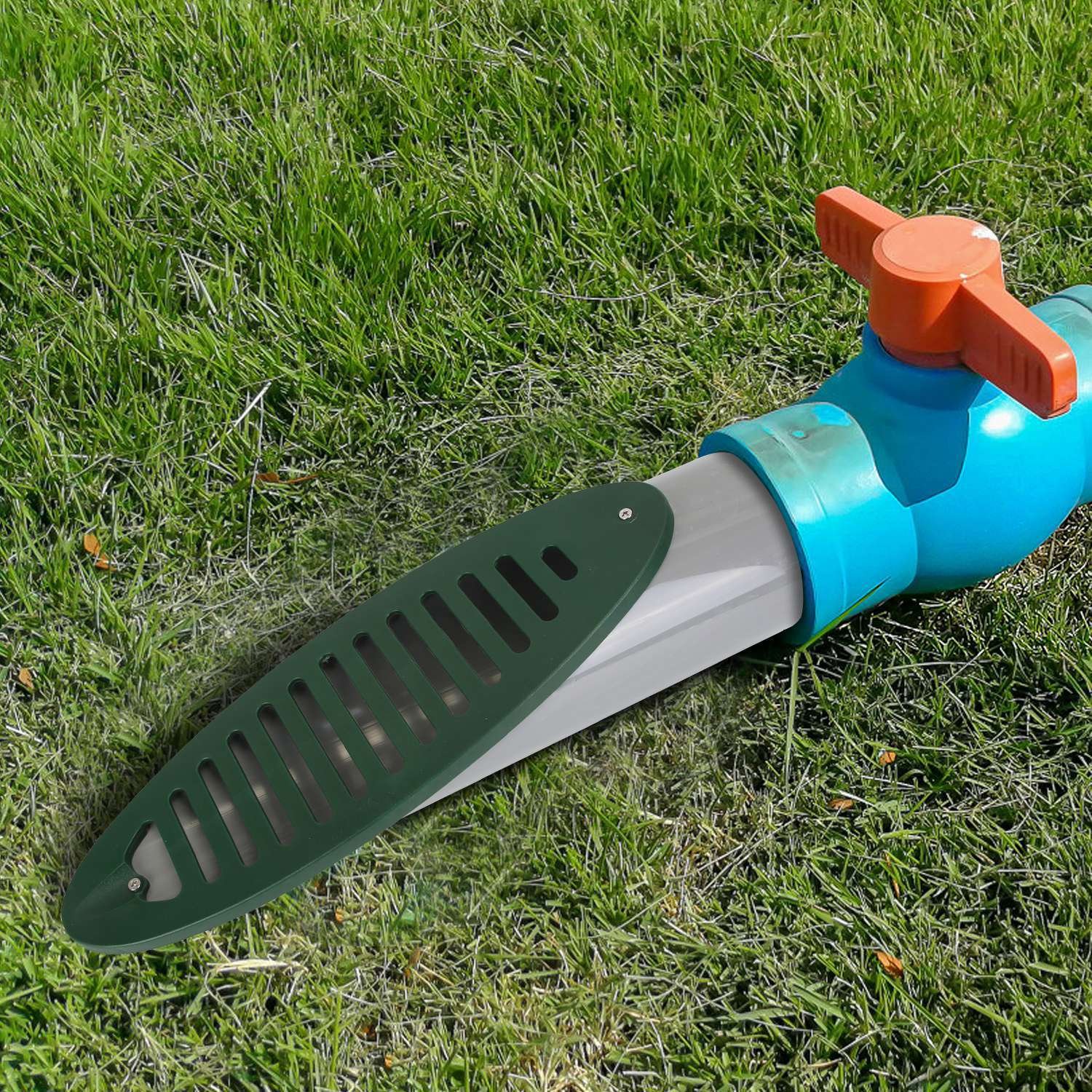 4Inch Green Angled Yard Drainage Pipe With Sloped Grate Yard Drain Emitter For Sump Discharge Downspout Extensions Inlet Outlet Yard Drain Compatible With 4Inch Connections - Image 4