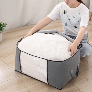 2Pcs Clothes Storage Bag 90L Large Capacity Foldable Closet