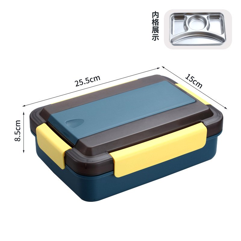 Stainless Steel Bento Box 920ml-Blue 7370 - Image 2