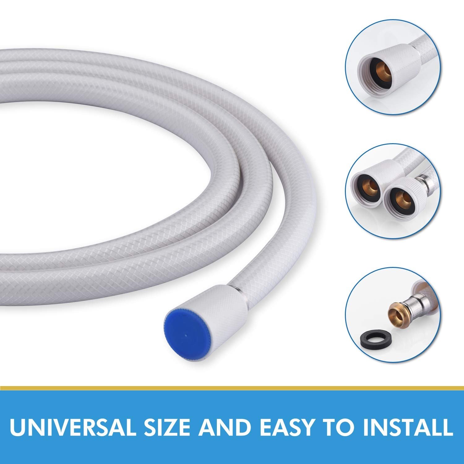 59 Inch Extra Long Smooth Handheld Shower Hose - Cannot Be Shipped On Weekends, Please Order With Caution - Image 5